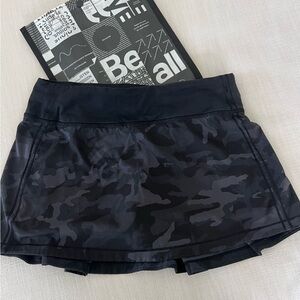 lululemon athletica Black Camo Mini Skirt